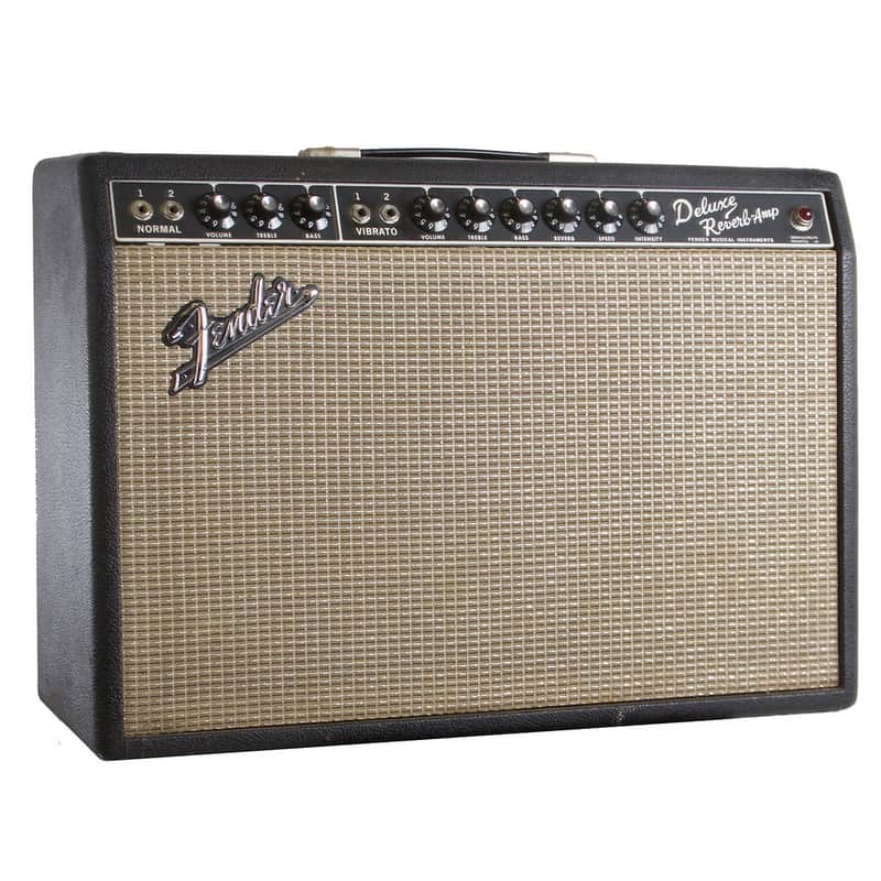 Fender Black Panel Deluxe Reverb 2-Channel 22-Watt 1x12" Guitar Combo 1963 - 1967 image 1