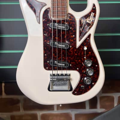 Burns Shadows Bass 'The Legend' White Electric Bass Guitar image 4