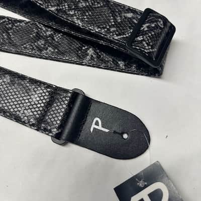 PERRI'S 2” Black Faux Snake Skin Leather Guitar Strap VGS-7555 image 2