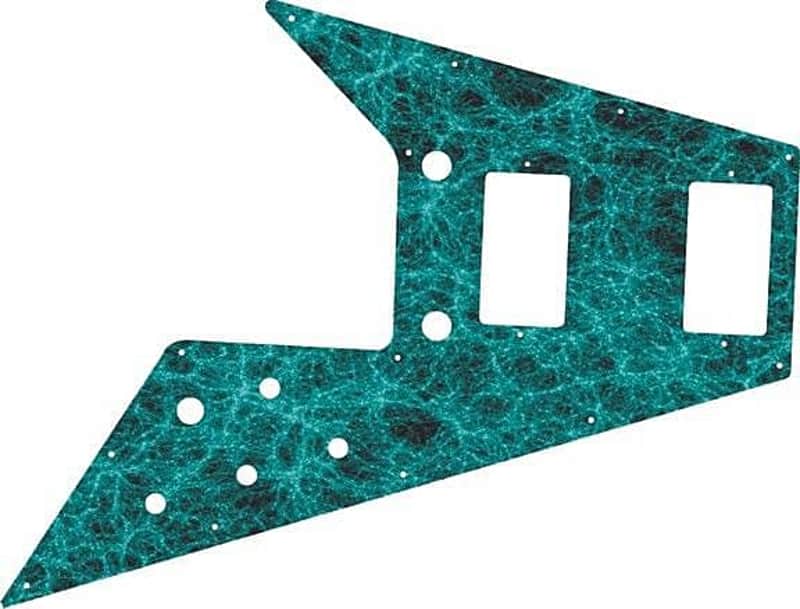 Pickguard Pick Guard Gibson Graphical Flying V Guitar Microfibre Turquoise image 1