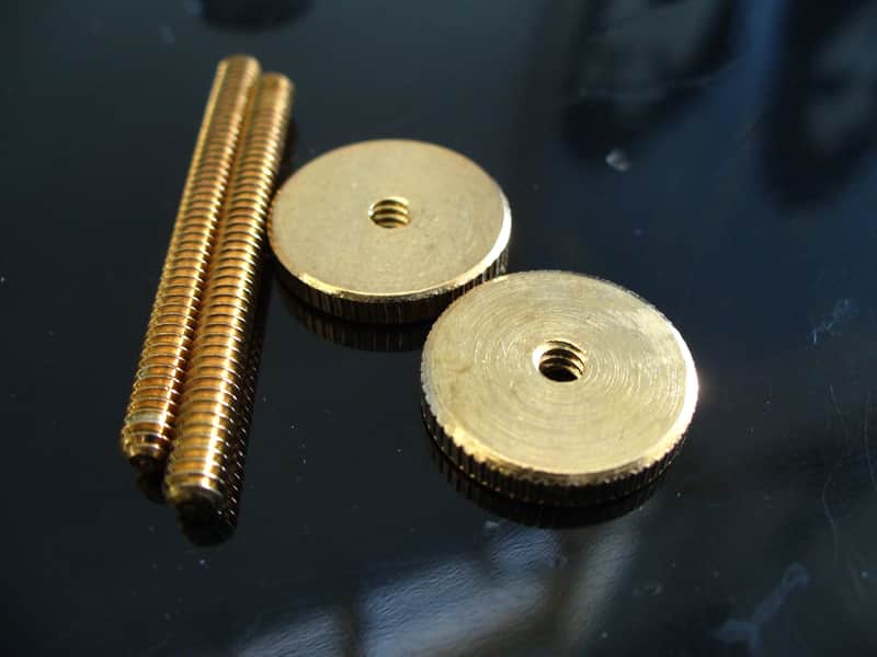 Gibson soft brass 50 thumbwheels + LONG posts mapleflame ABR-1 bridge Les Paul Royal Mount 2026 - Gold image 1