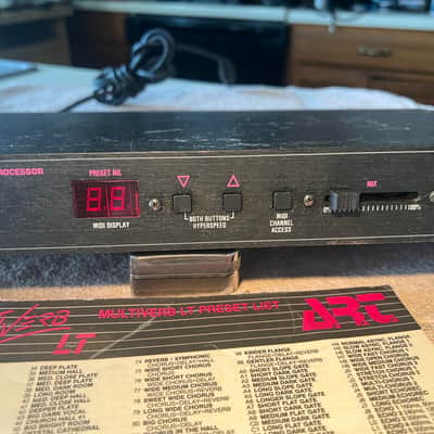 ART Multiverb LT Effects processor with original effects list/quick start guide, and rack mount bolts and washers. image 3