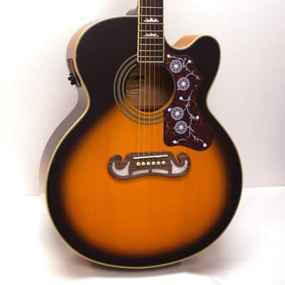 Epiphone EJ-200CE Jumbo Cutaway Acoustic-Electric Guitar - Vintage Sunburst image 1