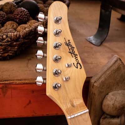 Sawtooth ET Series Electric Guitar, Surf Green with Tortoise Pickguard image 6