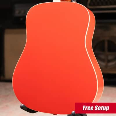 Fender California Standard Redondo Mini Acoustic Guitar - Fiesta Red with Gig Bag image 2