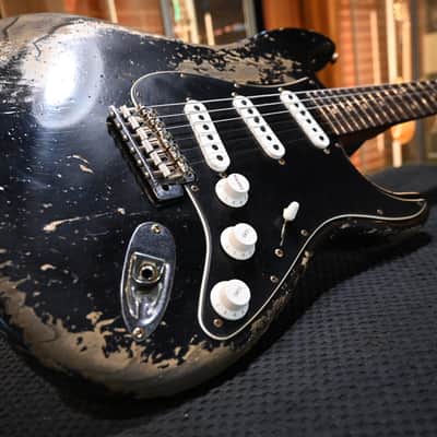 Fender Custom Shop 1965 Stratocaster Super Heavy Relic - Aged Black #7288 image 4