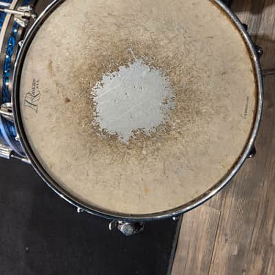 Vintage 1967 Rogers ONE OWNER 4pc Holiday Drum Kit Blue Onyx w/ Legs & Mounts + Silver Powertone Snare image 14