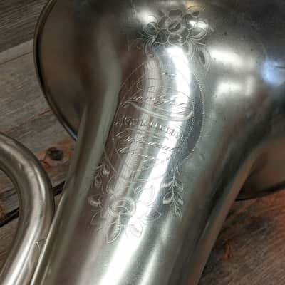 Lyon & Healy American Professional Baritone Euphonium Antique Vintage Silver image 2
