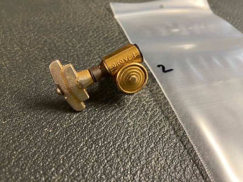 1960’s Gold Grover Imperial Tuning Key Machine. Treble Side image 1