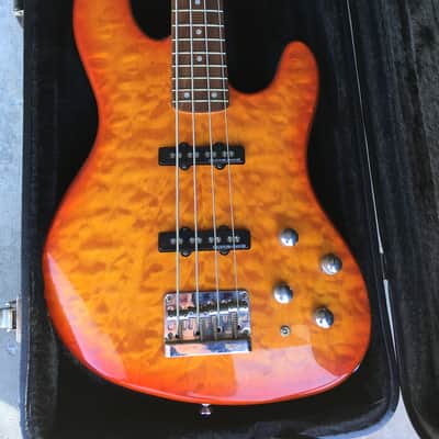 Fender Jazz Bass Deluxe 24 Quilt Maple Active Rare 2005 image 2