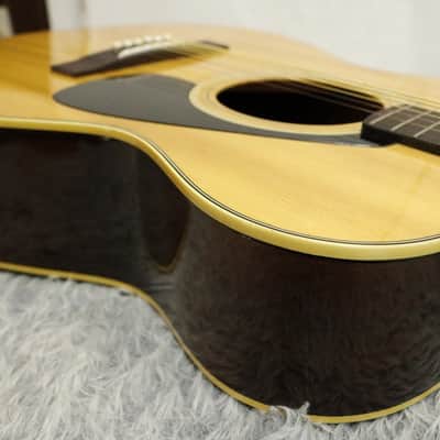 Vintage 1970's made Yamaha Acoustic Guitar FG-152 Orange Label Made in Japan image 8
