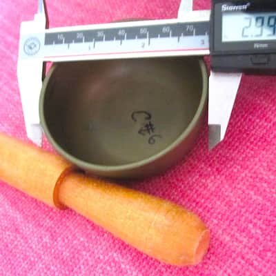 Japanese Rin Singing Bowl Cup Chime Bell with Striker - Vintage image 3