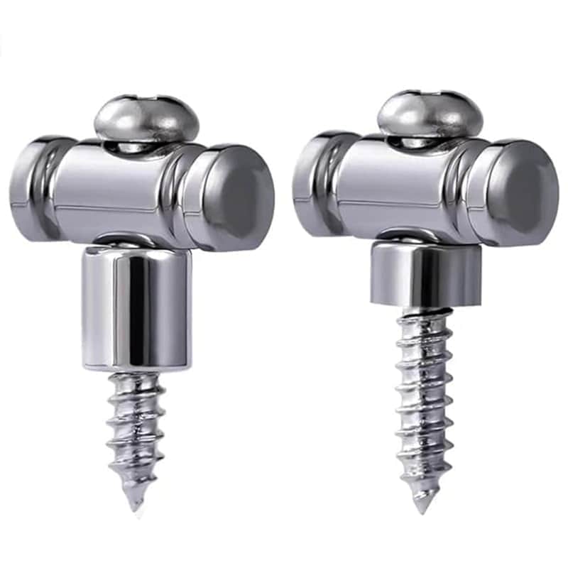 Guitar Roller String Retainers,String Guide,2-Piece Set Chrome String Trees Replacement Part,For Electric Guitars (Silvery) image 1