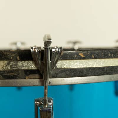 1970s Ludwig 14x22 Blue Vistalite Bass Drum image 14