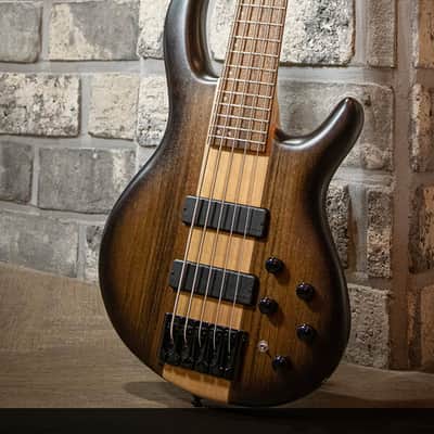 Cort C5 Plus OVMH  Artisan Series C5 Plus 5-String Bass – Antique Brown Burst image 2