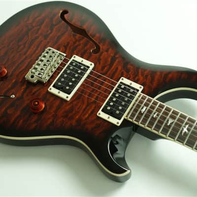 PRS SE Custom 22 Semi-Hollow Quilt Maple Top - Black Gold Sunburst image 5