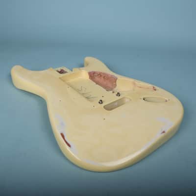 1994 Fender USA Stratocaster Guitar Body Vintage White image 4