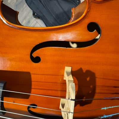 Hidersine Vivente 3/4 Cello - Amber / Antique Varnish with bow and case image 10