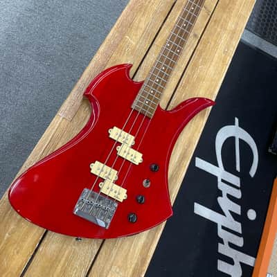 B.C. Rich Mockingbird Bass Platinum Series 1998 - Red image 1