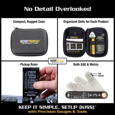 MusicNomad Precision 6 pc. Guitar Setup Gauge Tool Set (MN604) image 5