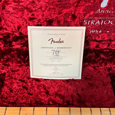 Fender 70th Anniversary American Vintage II 1954 Stratocaster Electric Guitar - 2-Color Sunburst image 8