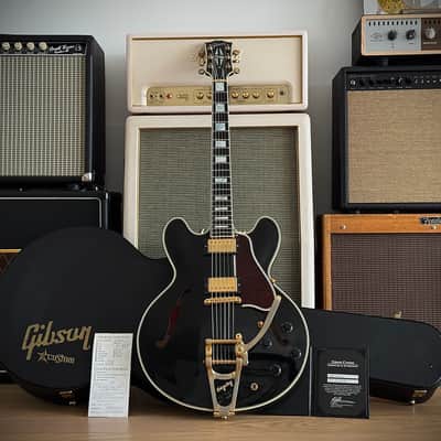 Gibson Custom Shop ES-355 Reissue "Black Beauty" Keith Richards Look, Ebenholz, Bigsby, Classic 57 PU´s ​ 2011 - Ebony image 7