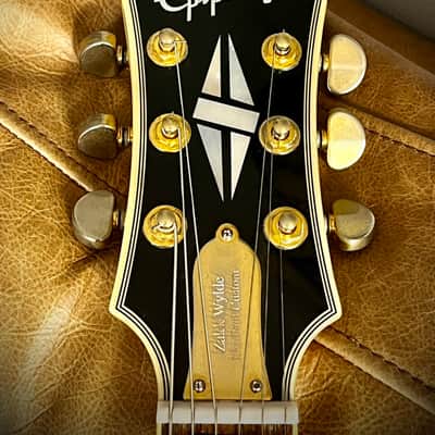RARE 2003 Epiphone Les Paul Custom Zakk Wylde Signature | Antique Ivory with Bullseye image 10