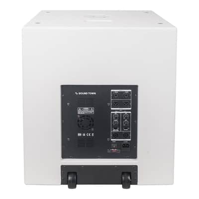 CARPO-18SWPW | 2000W 18" Powered DJ/PA Pro Audio Subwoofer with 2 Speaker Outputs, 4" Voice Coil, White image 5