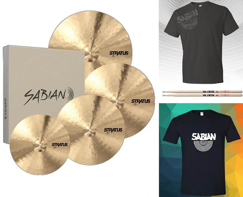 Sabian *Pre-Order* Stratus Promotional 4 Pack: 14" Hats, 16" Crash, 18" Crash, 20" Ride Cymbals | B20 Bronze| Made in Canada | Special Order | Authorized Dealer image 1