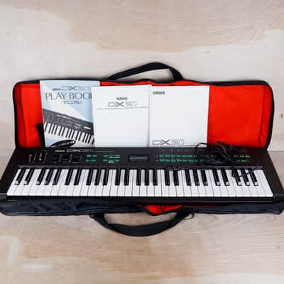 Yamaha DX21 Programmable Algorithm Synthesizer 1985 Black w/ Bag, Manual, Play Book - 100V MIJ Japan