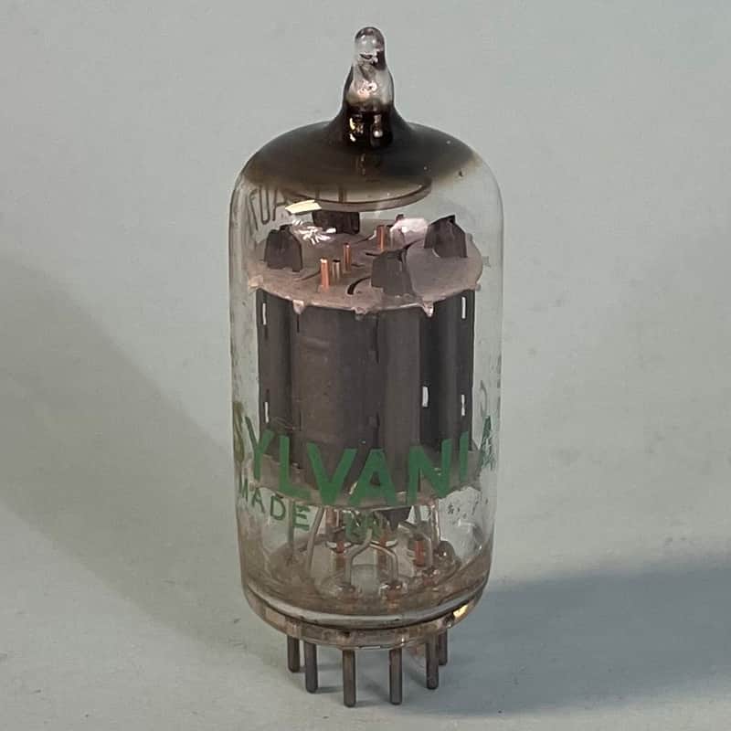 1950s Sylvania 12AU7A ECC82 Vintage Halo Getter Preamp Tube! T201 image 1