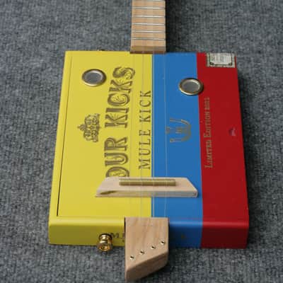 Four Kicks Mule Kick 2023 Edition Acoustic Cigar Box Ukulele by D-Art Homemade Guitar Co. image 2