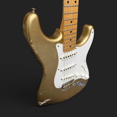 Fender '57 Stratocaster Relic HW '57 Pickups 3,4kg 2022 - Aged HLE Gold - VIDEO image 7