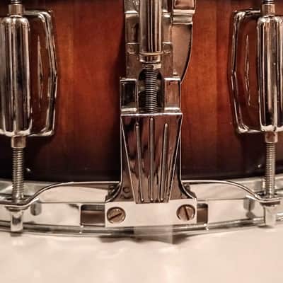CUSTOM SUPER THICK CHERRY STAVE SNARE DRUM TAMA HDWE (C VIDEO)- TOBACCO BURST - FREE SHIP TO C-USA! image 6