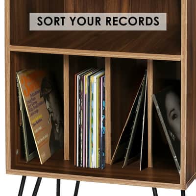 New Vinyl Storage Record Player / Turntable with Guitar Stand Musical Instrument Storage Home Office Furniture 2023 image 4