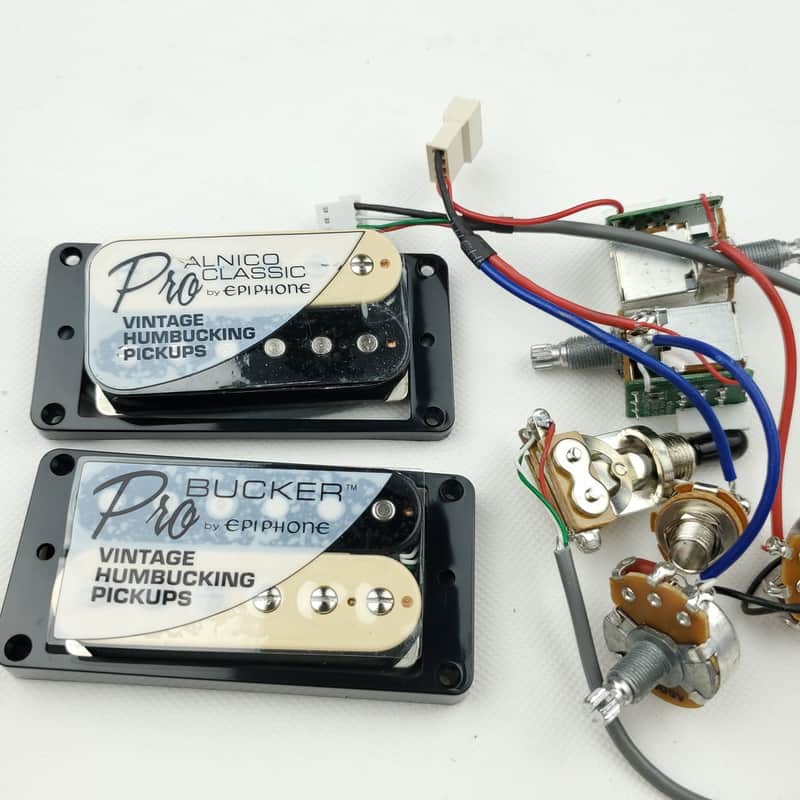Epiphone USA Alnico 57 Classic Plus ProBucker Zebra Pickups With Harness Wire image 1