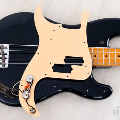 1983 Fender Precision Bass ‘57 Vintage Reissue PB57-95 Black Lacquer w/ USA Fullerton Pickup, Japan MIJ Fujigen image 22