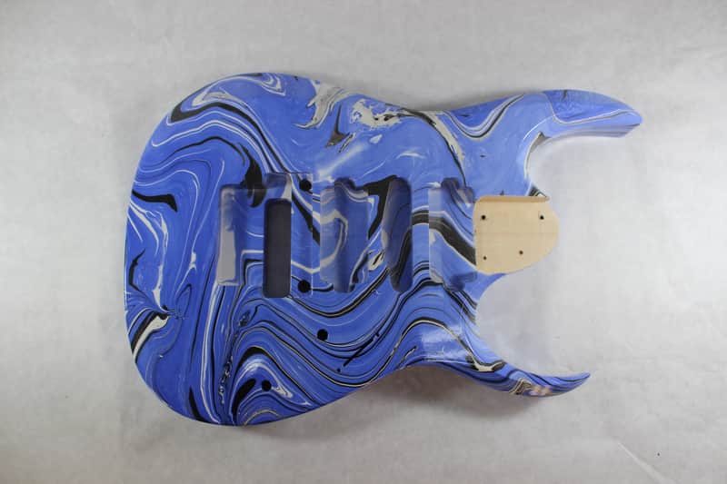 Swirled HSH Trem RGD Guitar body fits Ibanez (tm) 7 string RG and UV Necks J1273 image 1