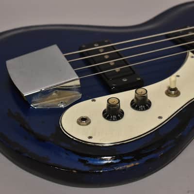 1970s Univox Hi-Flier Phase II Bass Metallic Blue Refin MIJ w/Gig Bag image 7