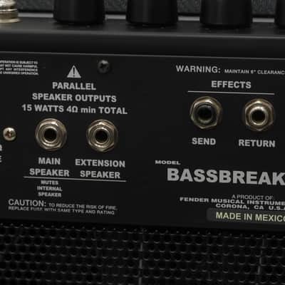 Used Fender Bassbreaker 15 1x12 Tube Combo Amplifier image 13