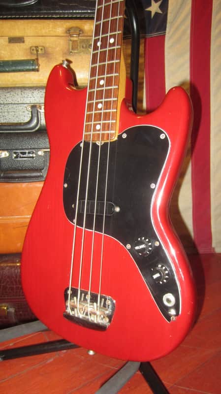 1978 Fender Musicmaster Bass Red image 1