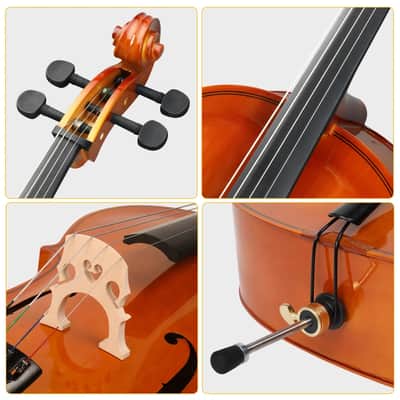 3/4 Full Size BassWood Cello Set with Carry Bag School Band for Kids & Adults image 3