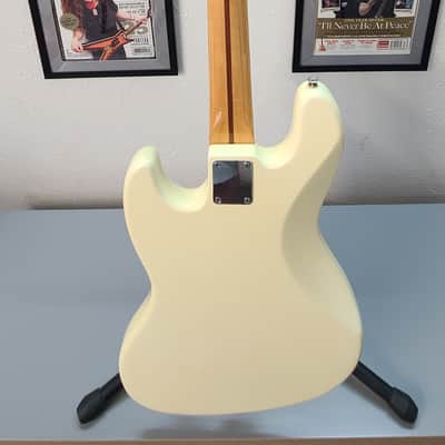 1989 Vintage Squier Jazz Bass E Neck!  Fantastic cond, Excellent Bass 1989 - Pearl White image 10