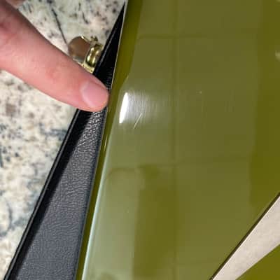 Video! 2019 Gibson Custom Shop Special Order '59 1959 Flying V Reissue Olive Drab Green image 10