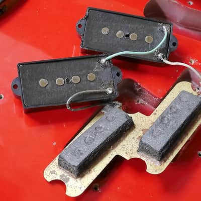 1969 Fender Precision Bass PJ Specs Fiesta Red Refin w/ OHSC Cheney England image 13