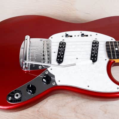 Fender Classic '70s Mustang MIJ 2016 Candy Apple Red Japan w/ Matching Headstock w/ Bag image 4