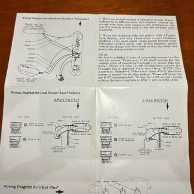 Manual-Leaflet Fender Lace Sensor pickups 1992 image 5