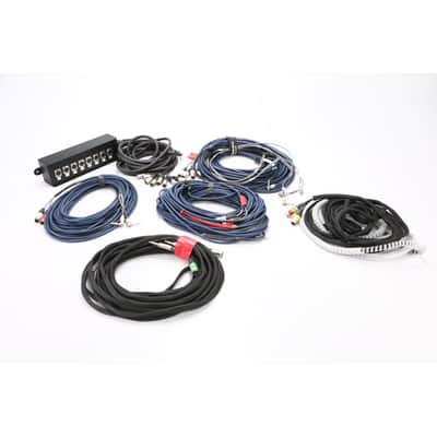 8-Channel XLR Stage Studio Snake Box w/ 4 XLR - 1/4" TS Multi Cables #49092 image 1