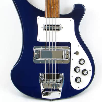 1987 Rickenbacker 4003 5 String Fretless Midnight Blue SUPER RARE! image 2