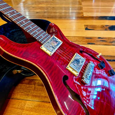 PRS McCarty Hollowbody - Translucent Red Flame Top image 6